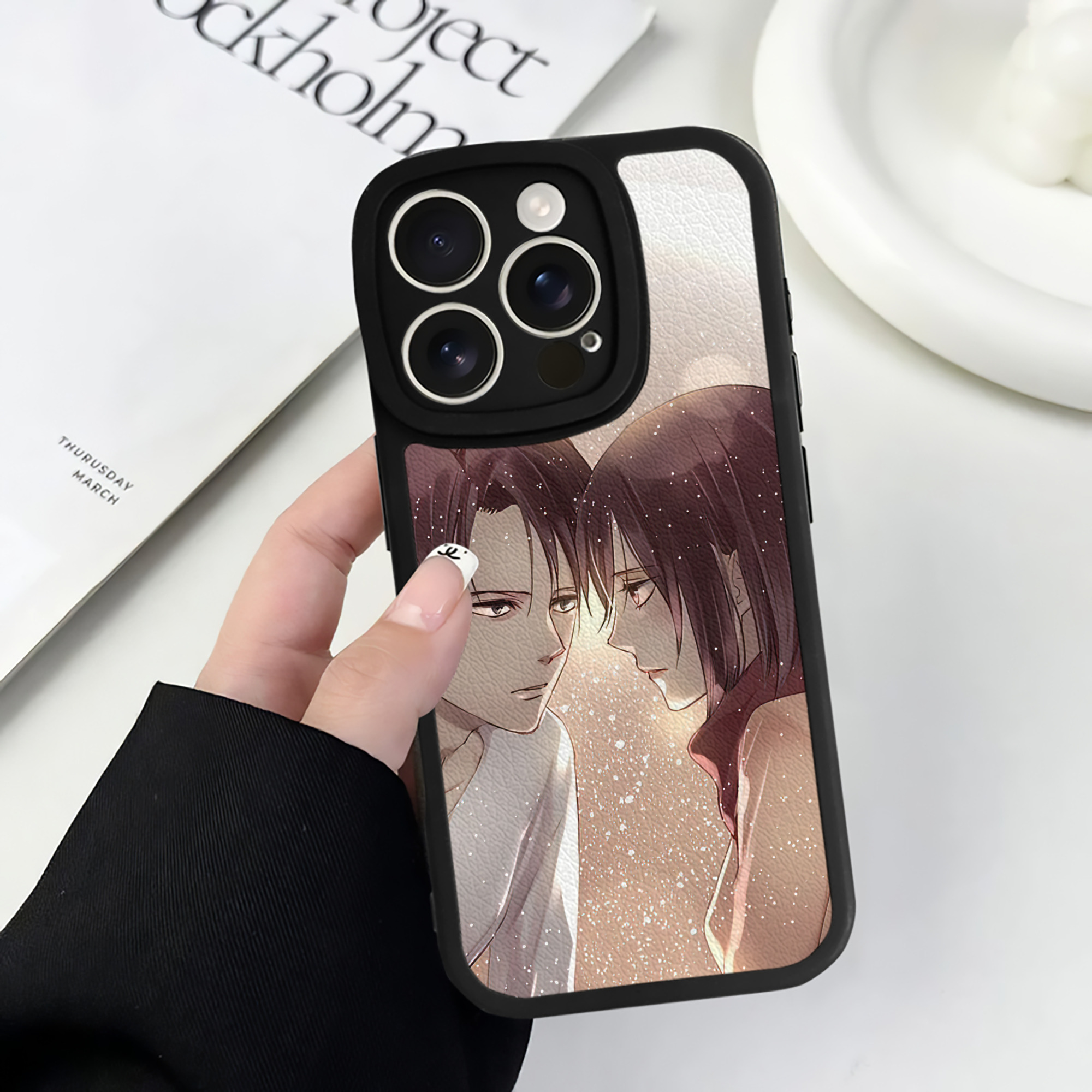 （画像用） 進撃の巨人 Attack on Titan 【iPhone 16シリーズ対応】シリコンスマホケース（レザー調） 材質：シリコン